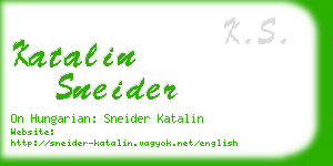 katalin sneider business card
